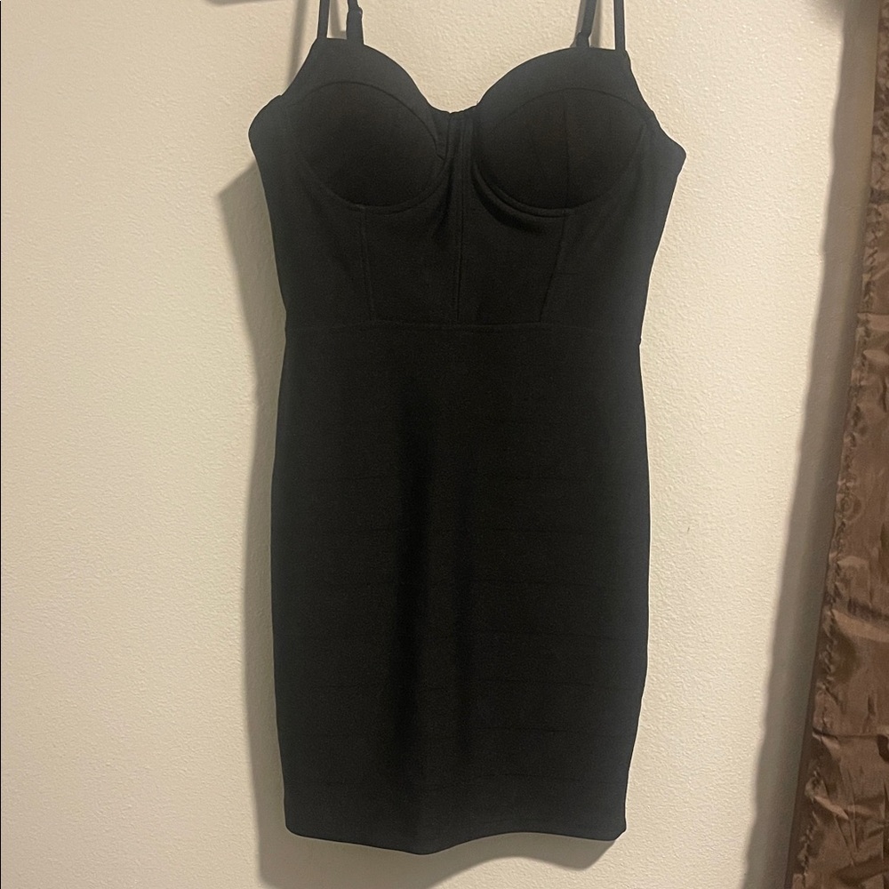 Haute Monde Black Mini Dress